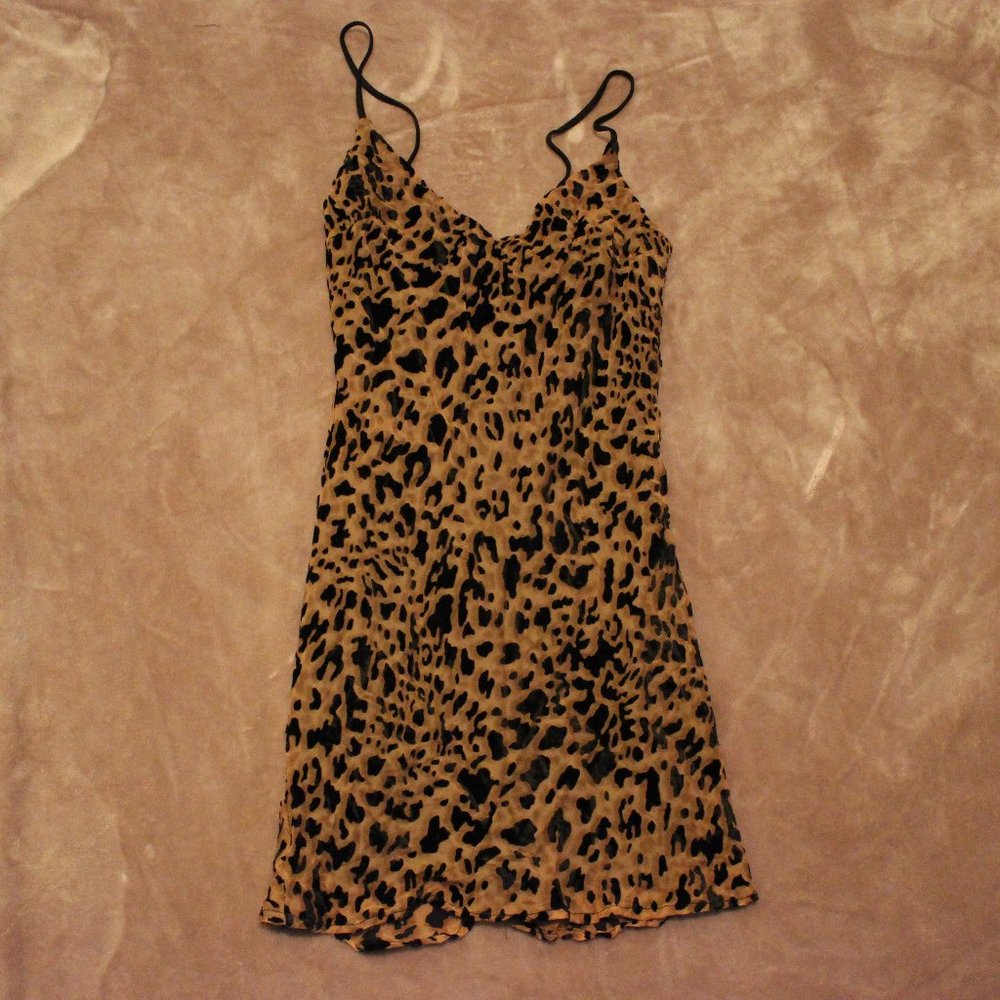 Forever 21 Velvet Cheetah Print Mini Dress